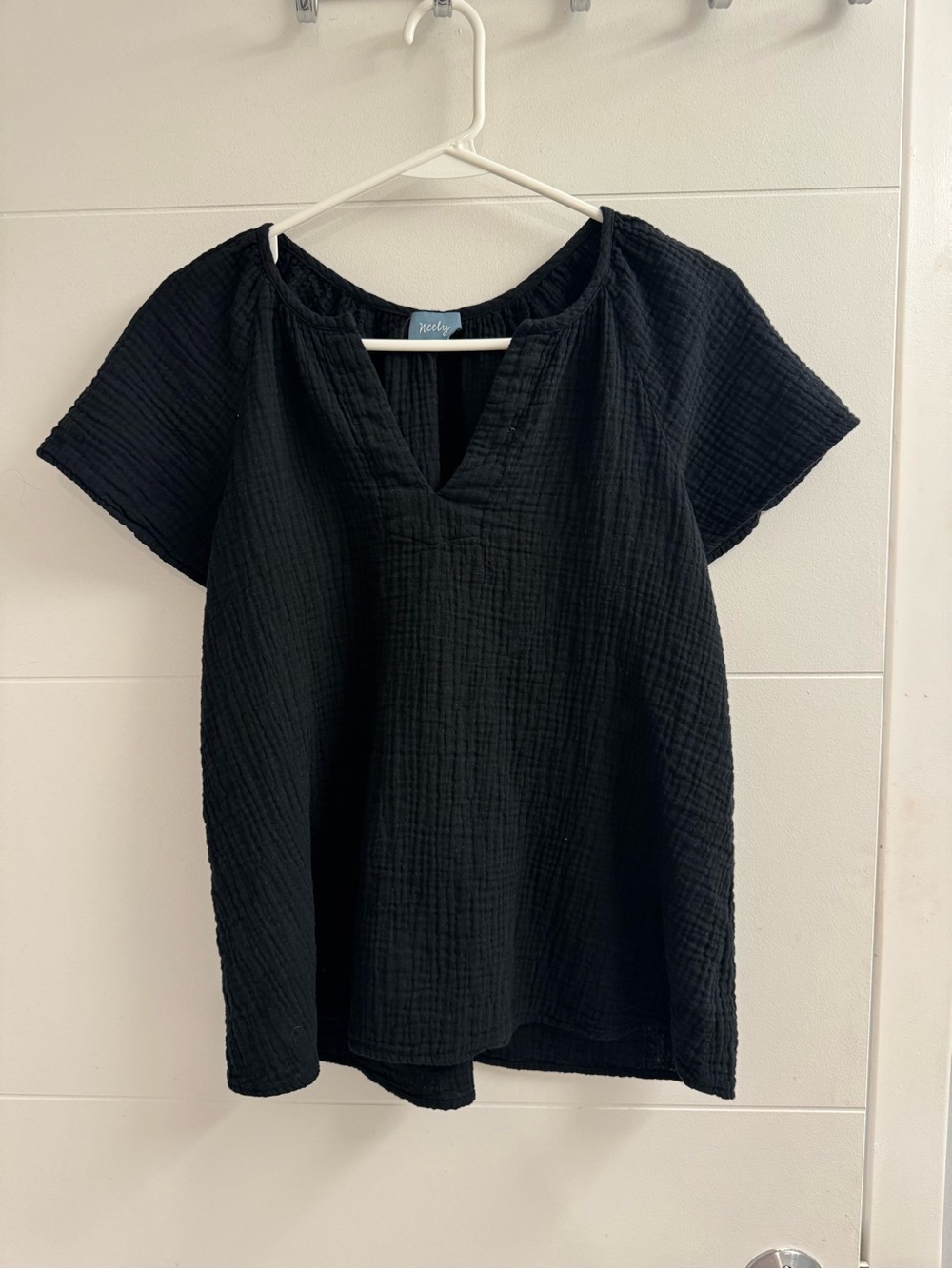 Neely Black Short Sleeve Blouse, purchased from South Moon Under